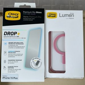 iPhone 15 Otter Box Lumen Series Mag Safe Phone Case in Pink Anemone